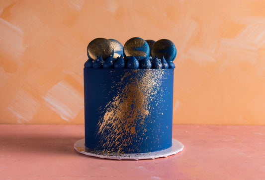 Midnight Gold Macaron Cake