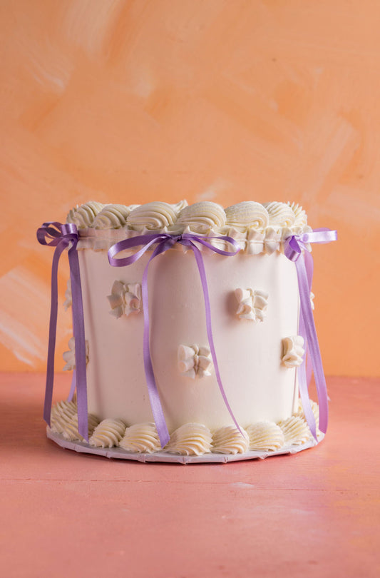 Whipped Bows Cake