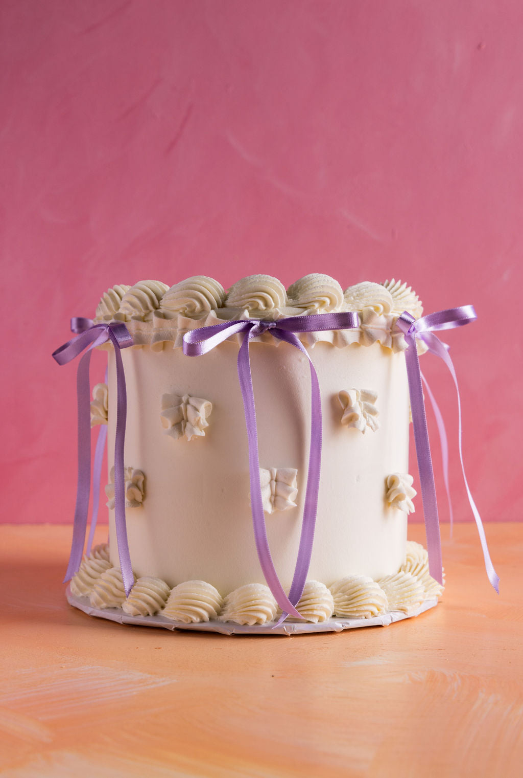 Whipped Bows Cake
