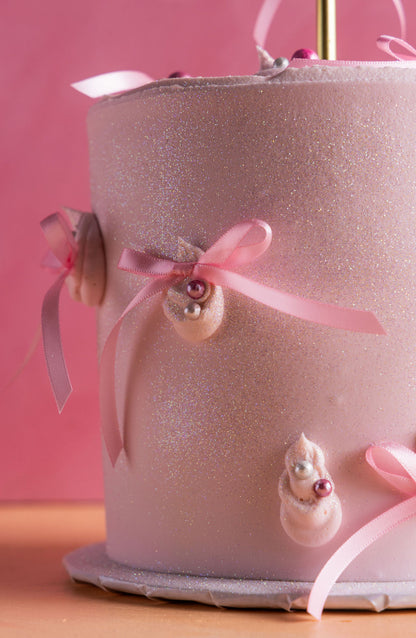 Blushing Bows Cake