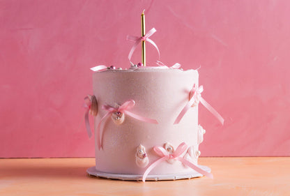 Blushing Bows Cake