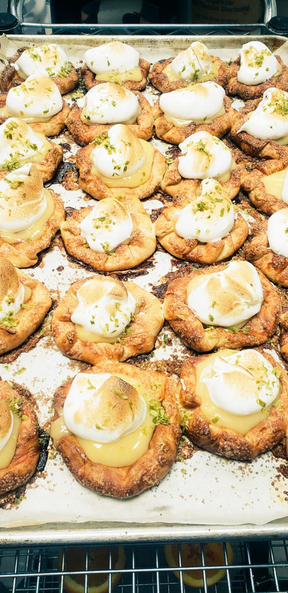 Lemon Galettes with Italian Meringe Clouds