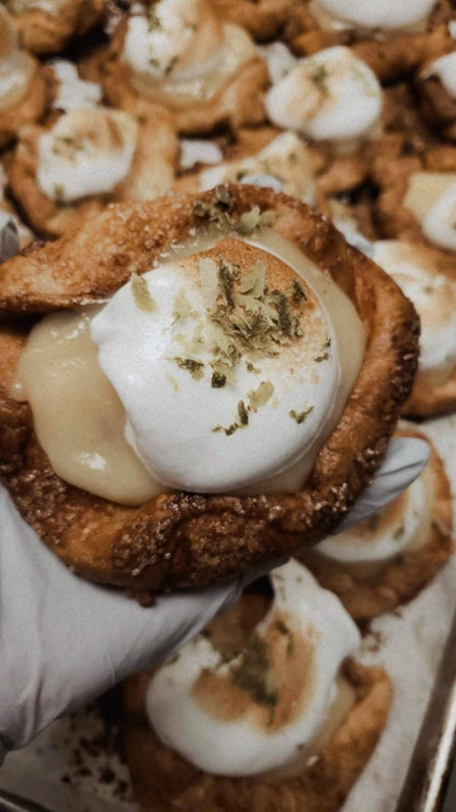 Lemon Galettes with Italian Meringe Clouds